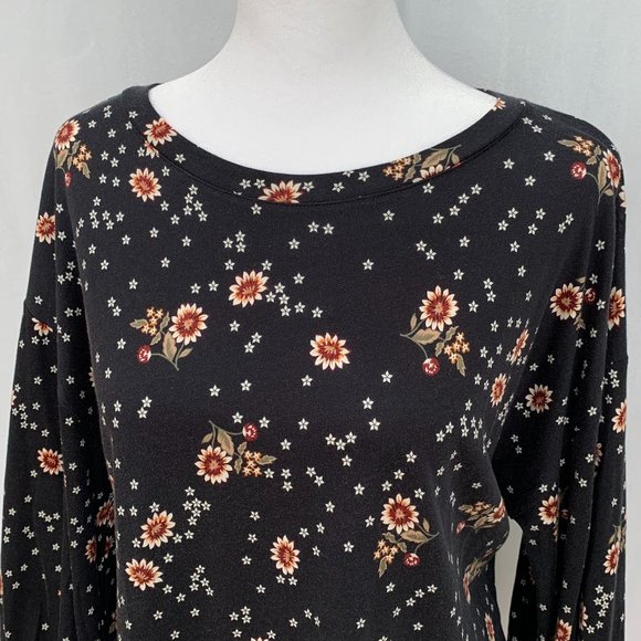 LOFT Tops - LOFT Oversized Floral Lantern Sleeve Very Soft Roomy Top